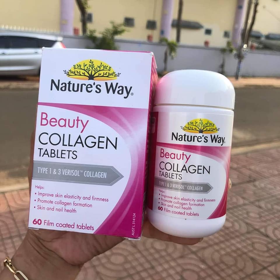 Viên uống Collagen Nature's Way Beauty Collagen - 60 viên - Giúp làm sáng da, đẹp da, móng, tóc