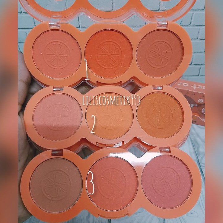 Hộp Phấn Má hồng 3 ô màu Anylady Sweet Peach Thái Lan Siêu đẹp ms:738C