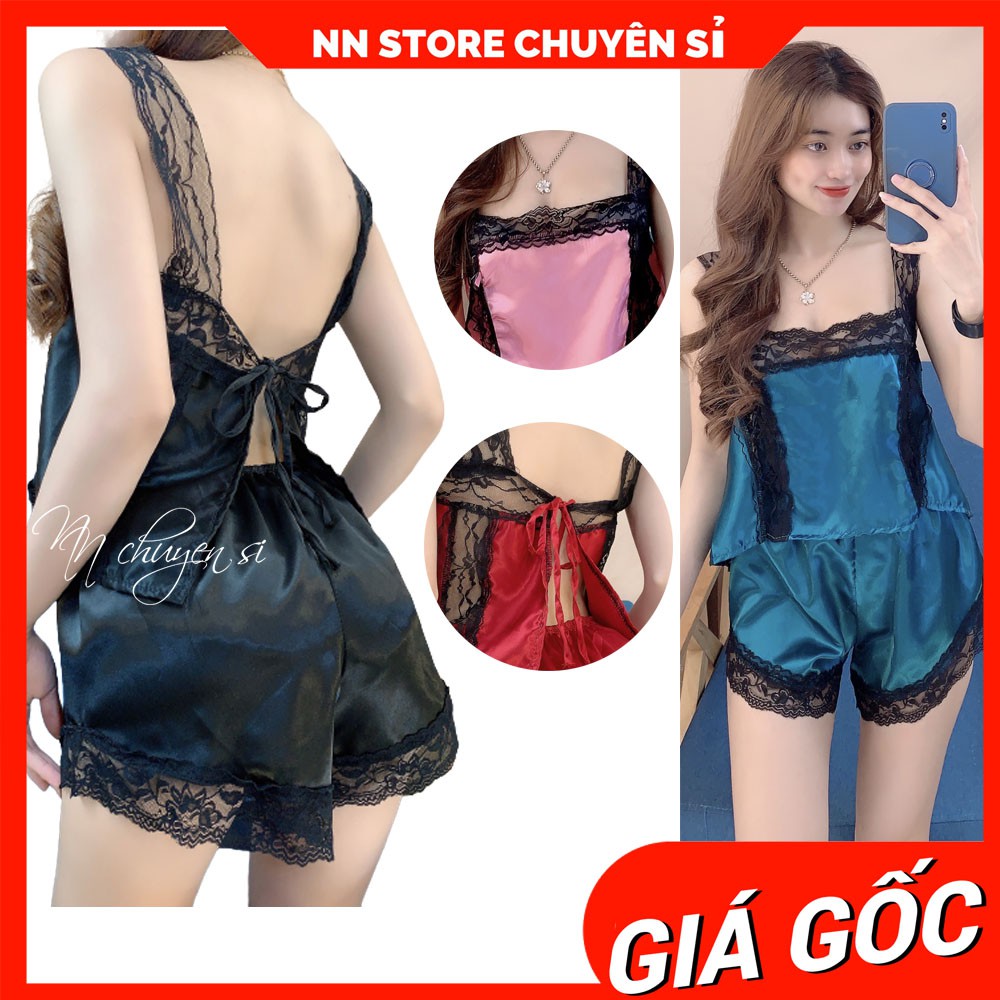 ĐỒ BỘ PHI BÓNG PHỐI REN CỰC XINH DBPBQN411 ⚡ẢNH THẬT⚡ ĐỒ BỘ NỮ ⚡ ĐỒ BỘ MẶC NHÀ ⚡ BỘ NGỦ SEXY