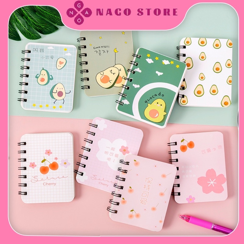 Sổ tay lò xò ghi chép từ vựng , công thức bỏ túi nhỏ gọn Nago Store