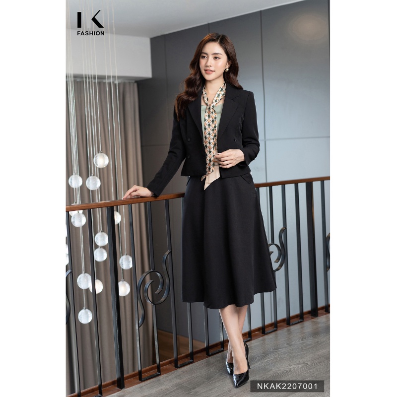 Áo Vest NK Fashion Thiết Kế Dáng Lửng 2 Lớp Dài Tay Kèm Cúc Bọc, Chất Liệu Nhập Hàn Cao Cấp NKAK2207001