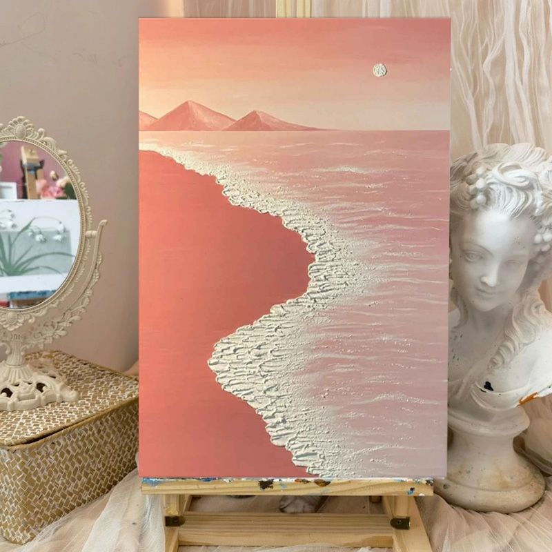 Tranh Sơn Dầu Bằng acrylic Họa Tiết Cát Thạch Anh Trang Trí Phòng Khách diy
