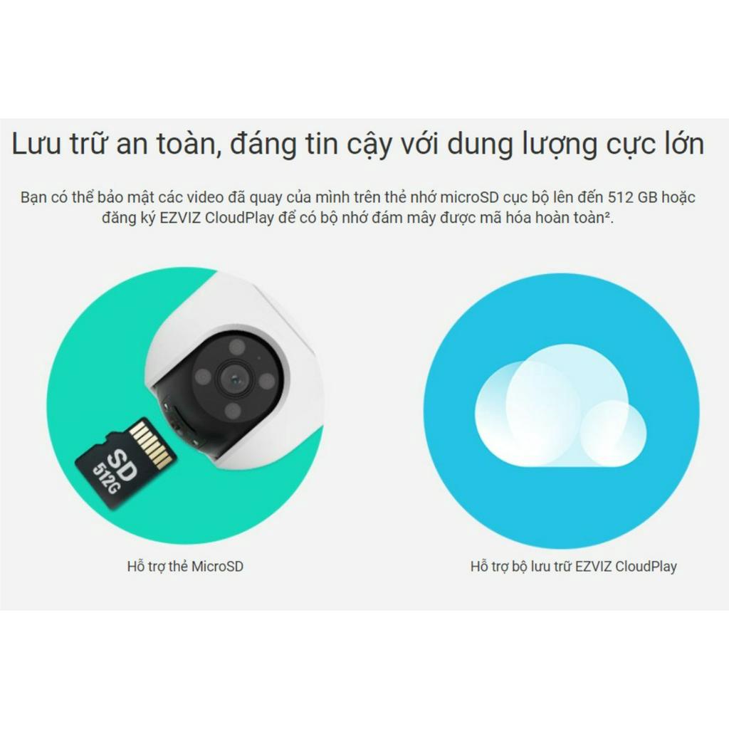 Camera EZVIZ H8C 4MP, H8C 3MP, H8C 2MP - Wifi, Ngoài Trời, Xoay 360 độ, Màu Bang Đêm - Bảo Hành 24 Tháng