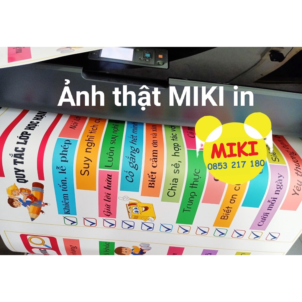 TRANH QUY TẮC LỚP HỌC HẠNH PHÚC - trang trí lớp