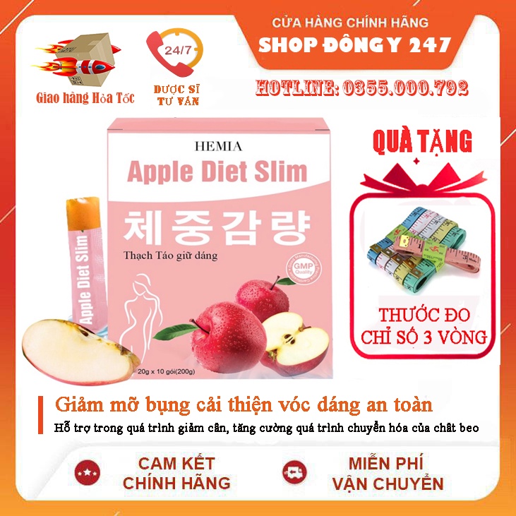 ✅ Thạch Táo Hủy Mỡ Hemia An Toàn Hiệu Quả,Cam kết sau 1Liệu trình giảm từ 2-5kg