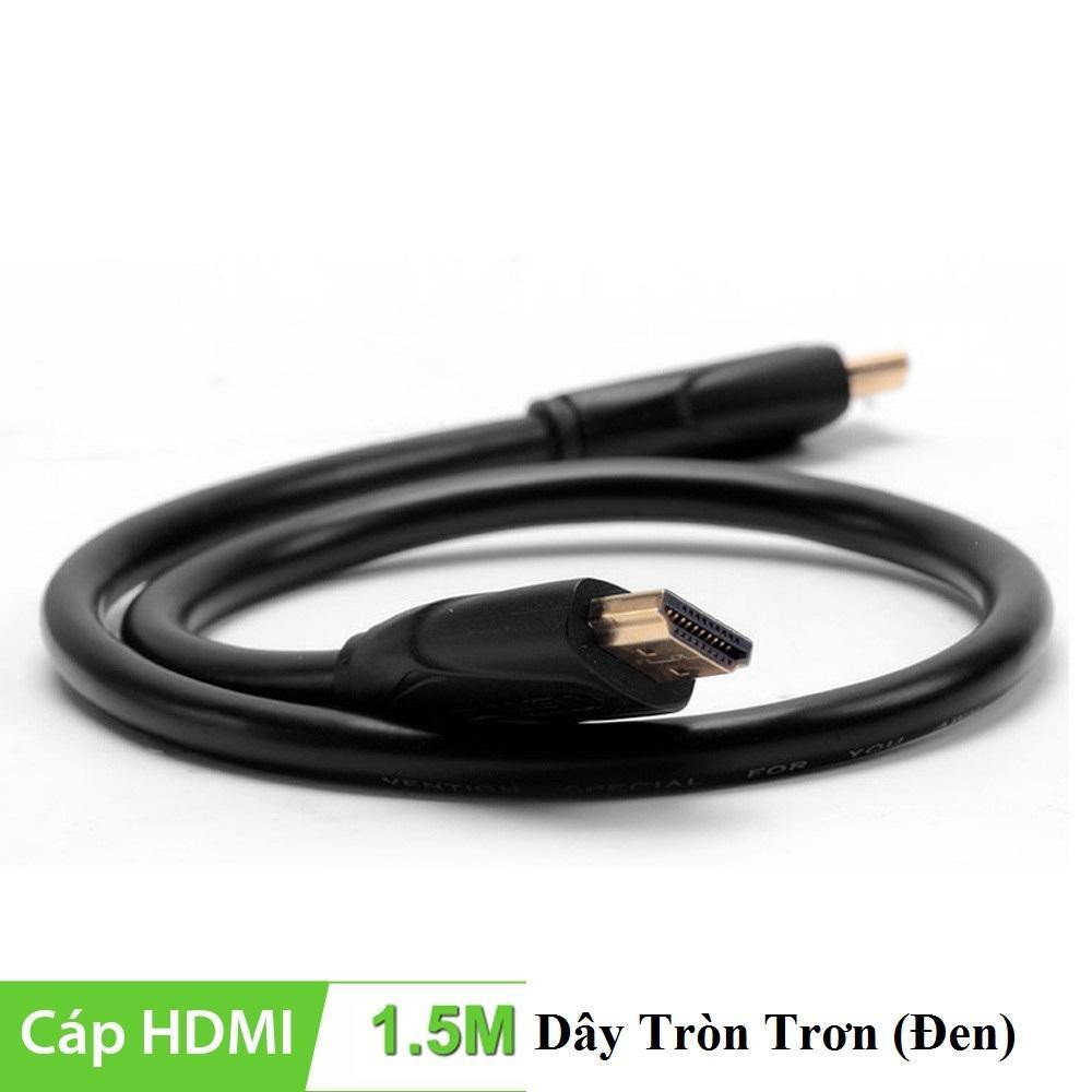Cáp HDMI 1.5m tròn ( Đen) chống nhiễu cao cấp chuẩn Full HD 1080P