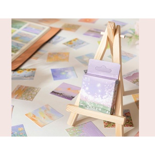 Set 50 miếng postcard, trang trí bầu trời, hoa mộng mơ