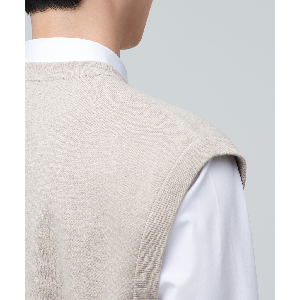 Áo GILE len nam cổ tim form oversize, thương hiệu MUSINSA, chất len lông cừu dày dặn, xuất Hàn dư