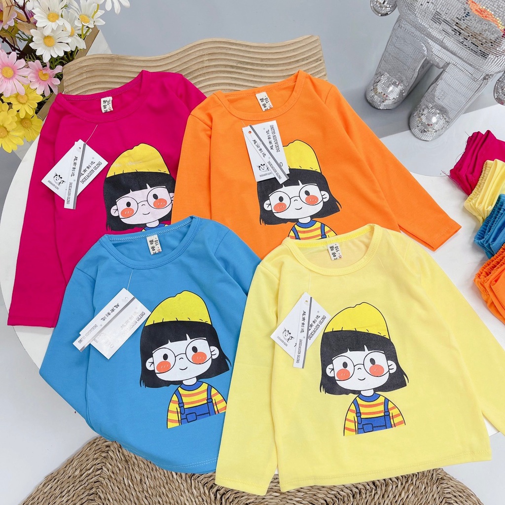 [HOTI] BỘ DÀI TAY MINKY MOM CHẤT COTTON 4C IN HÌNH BÉ GÁI ĐÁNG YÊU MỀM MÁT CHO BÉ 8-18KG.VIDEO THẬT. XƯỞNG MAY BIBO
