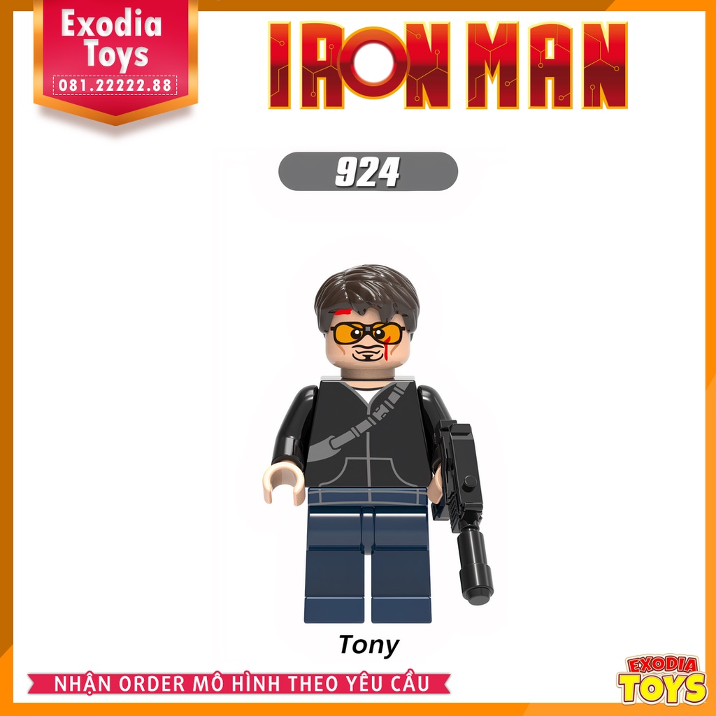 Xếp hình Minifigure Marvel  siêu anh hùng Marvel Người Sắt Iron Man - Đồ Chơi Lắp Ghép Sáng Tạo - X0199