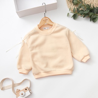 [25.6 GIẢM 40K ĐƠN 299K] Áo nỉ cho bé gái ILABY phối ruy bằng phần tay áo [20IG05491021]