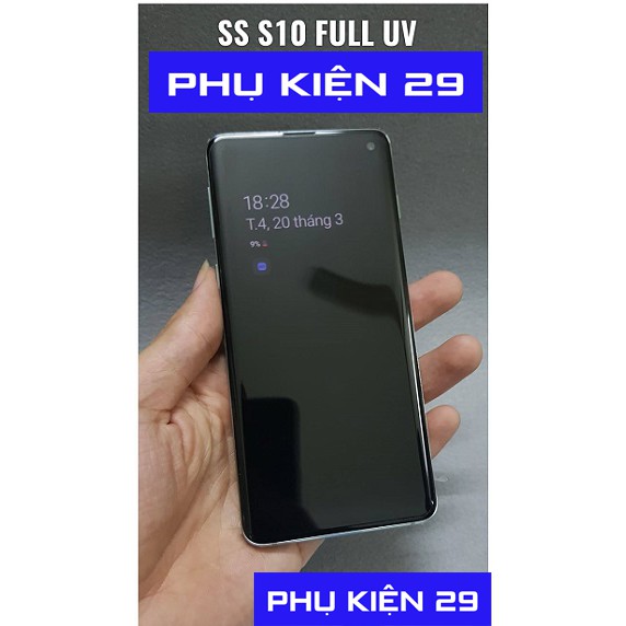 [Samsung S10/S10 5G/S10 Plus/S10E] Kính cường lực FULL màn FULL keo UV Glass Pro+ 9H