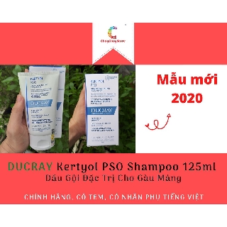 [CHÍNH HÃNG CÓ TEM] Ducray Kertyol PSO Shampoo 125ml - Dầu Gội Trị Gàu Mảng