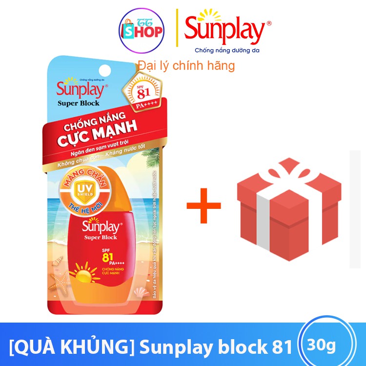 Kem chống nắng cực mạnh kem chống nắng Sunplay Super Block SPF 81 sữa chống nắng ttshop