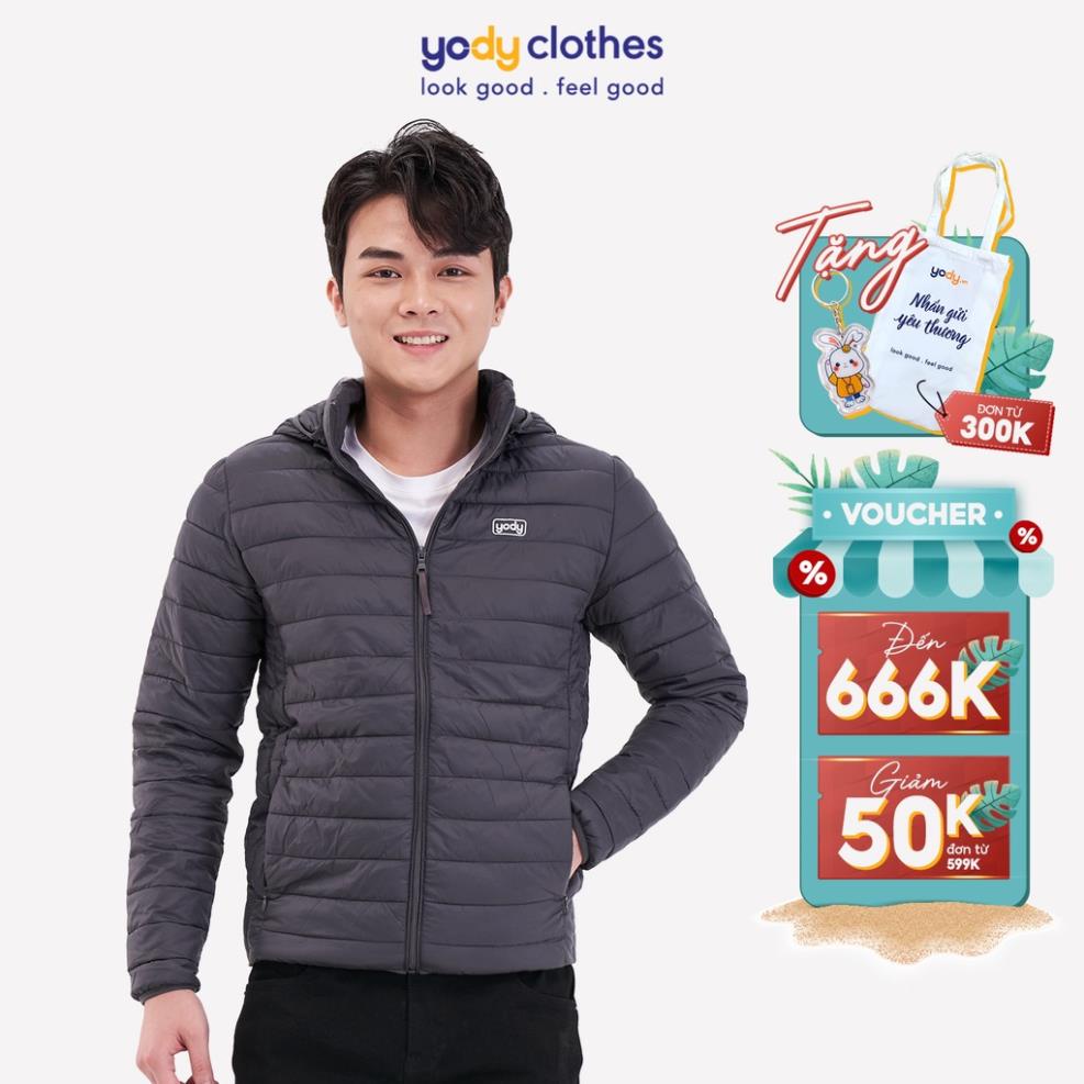 Áo khoác phao nam YODY giữ nhiệt siêu nhẹ chống nước PHM4001 New