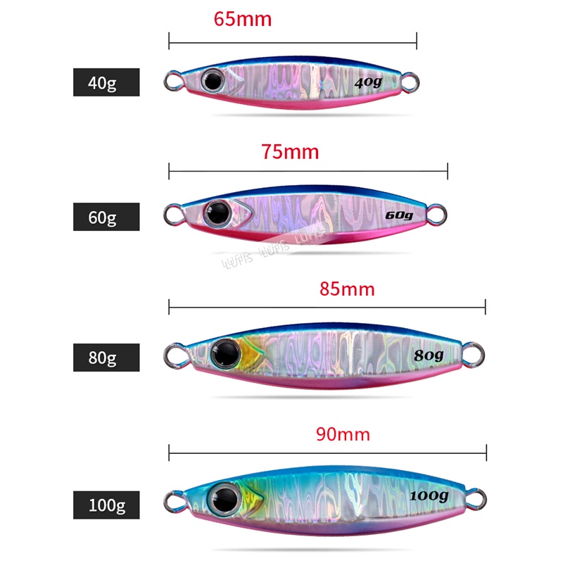 Mồi Câu Cá Giả 7 Màu 40g/60g/80g/100g