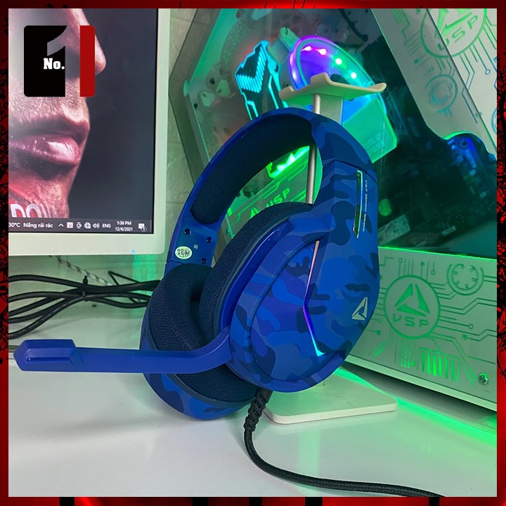 Tai Nghe Nhạc Headphone Gaming Chụp Tai Có Dây ESPORT VX3 Led RGB Tai Nghe Game Thủ Có Mic Máy Vi Tính Laptop Pc