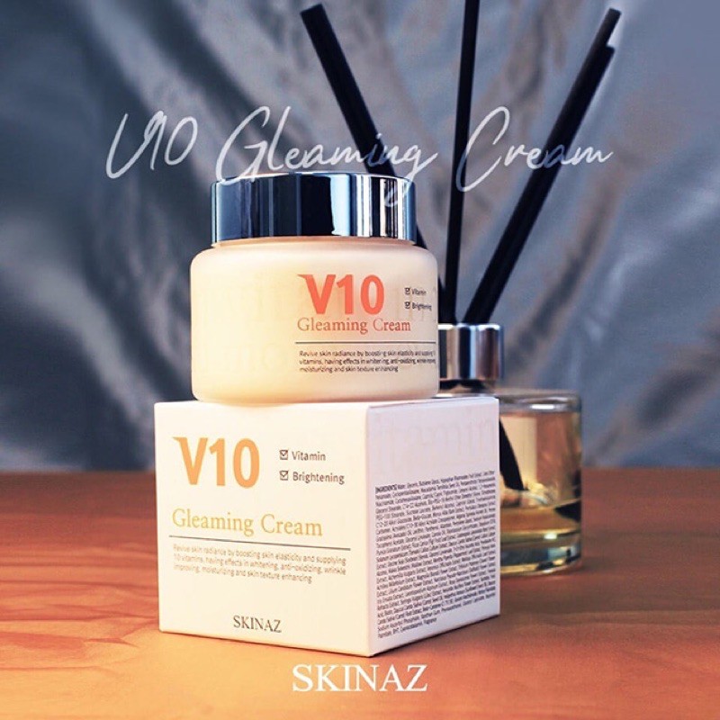 Kem Dưỡng Trắng Cao Cấp V10 Gleaming Cream Skinaz Hàn Quốc 100ml