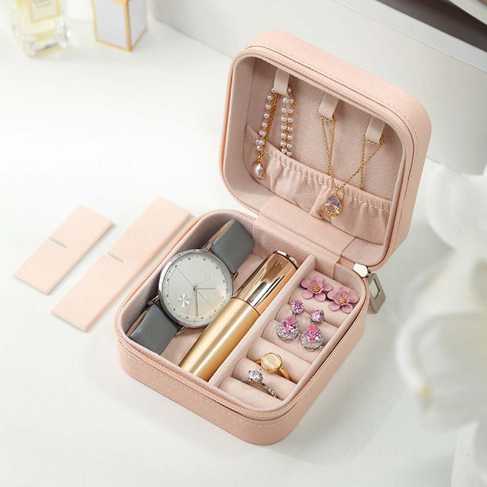 Hộp đựng trang sức hình vuông bằng da PU nhiều màu tùy chọn
