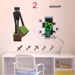 GIẤY DÁN TƯỜNG 3D Game Minecraft NHẬP KHẨU