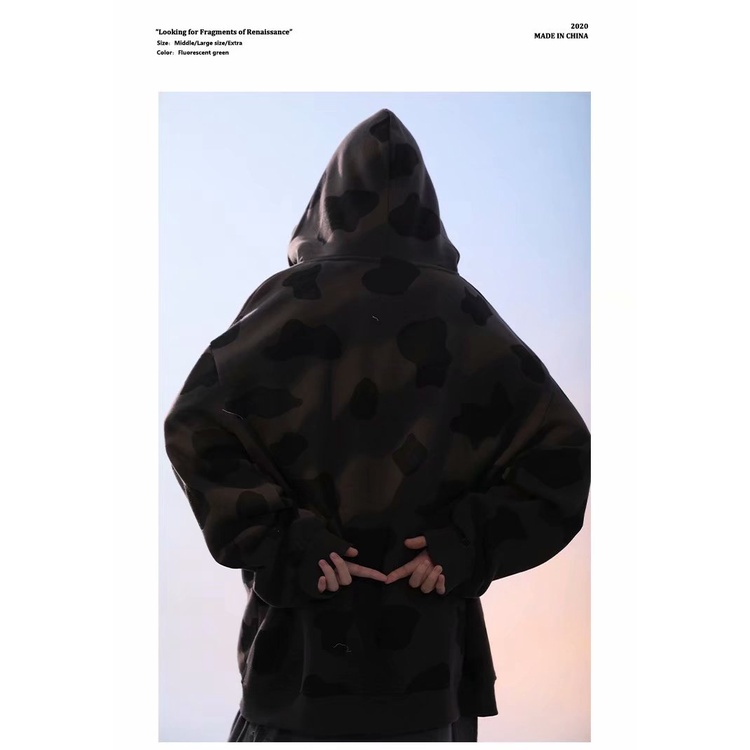 Áo Hoodie Thể Thao Dáng Rộng In Hình Bò Sữa Màu Trắng Đen Cá Tính Cho Cặp Đôi