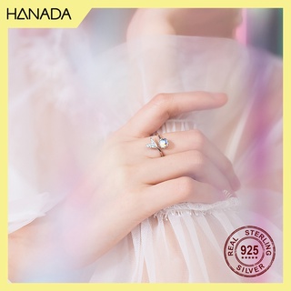 Nhẫn Bạc 925 Hanada Đuôi Cá Đá Xanh 0643 N8
