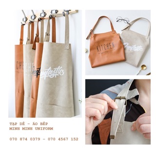 [CÓ SẴN] Tạp dề da Kitchen cao cấp - Tạp dề da dành cho pha chế bartender - quán bar pub