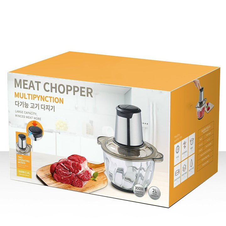 Máy xay thịt 2L Kaisa Villa- Cối thủy tinh kháng khuẩn- Công suất 300W- Xay nhuyễn nhẹ nhàng- Sáng tạo vạn món ngon