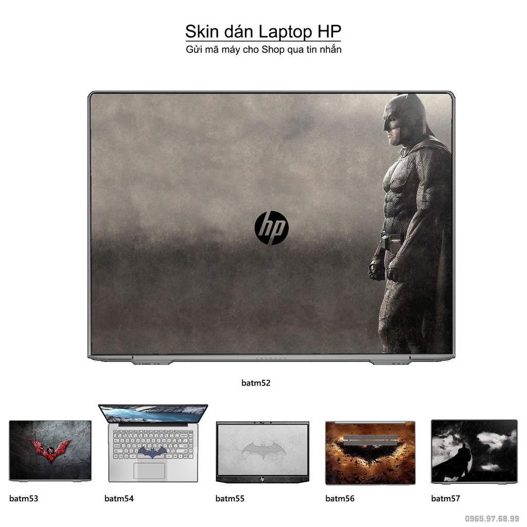 Skin dán Laptop HP in hình Người dơi _nhiều mẫu 3 (inbox mã máy cho Shop)