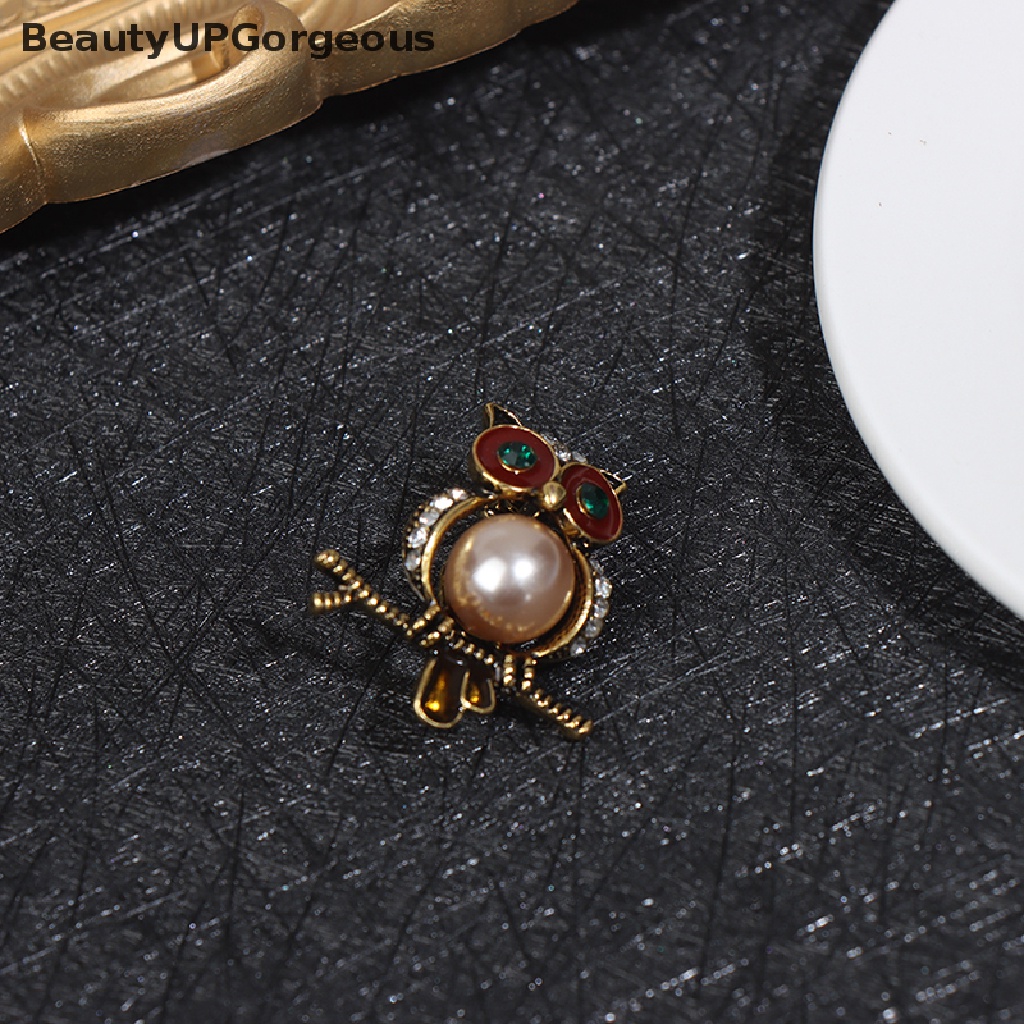 Ghim Cài Áo Hình Chim Cú Đính Đá Thời Trang