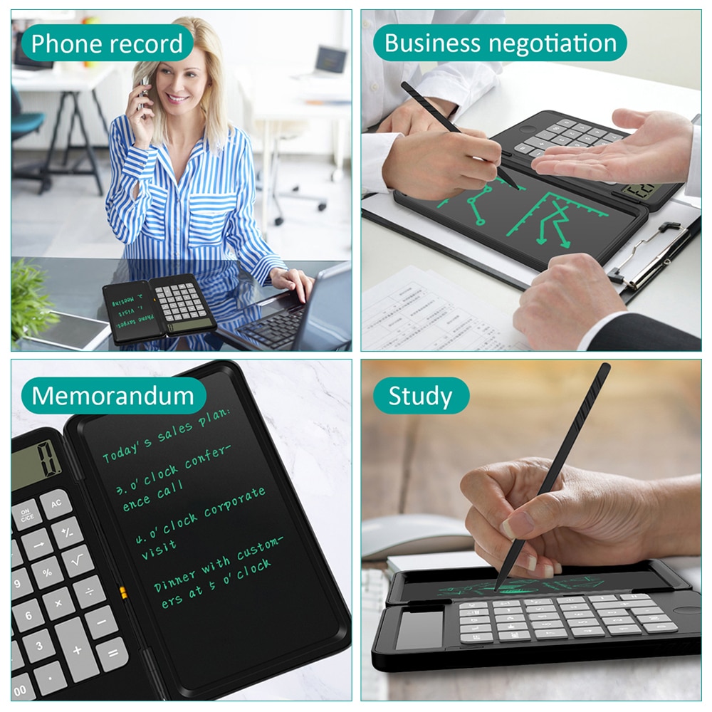 6.5 Inch Calculator Writing Tablet Portable Smart LCD Graphics Handwriting Pad Board drawing tablet paperless with rechargeable