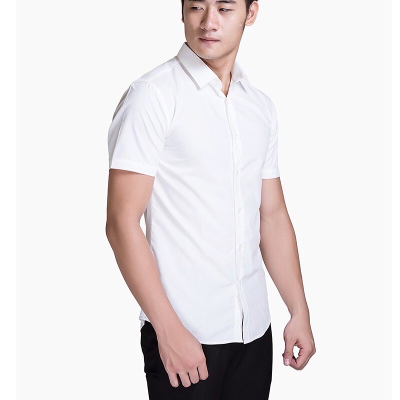 Áo sơ mi nam màu trắng ngắn tay công sở - MCPONE` | BigBuy360 - bigbuy360.vn