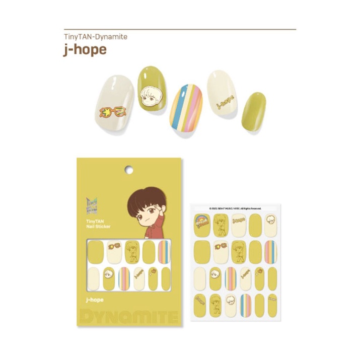 Miếng Dán Móng TinyTAN Hình BTS Dynamite