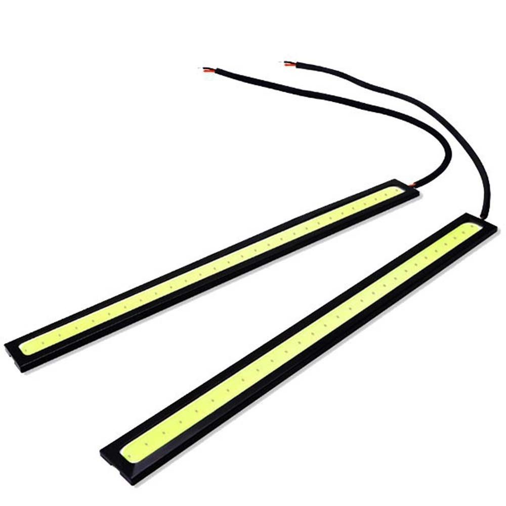DARNELL Waterproof Car LED Strip 12V COB Car Aluminum Stripes Lights Driving Light Strip Universal Flexible LED Daytime Running Lights Car External Lights 17cm DRL LED Kit Fog Lamp/Multicolor