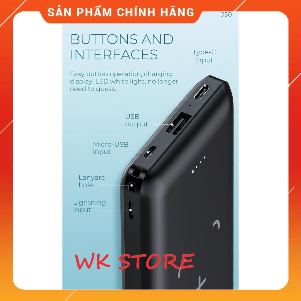 Sạc dự phòng không dây Hoco J50 10.000mAh,BH 1 năm