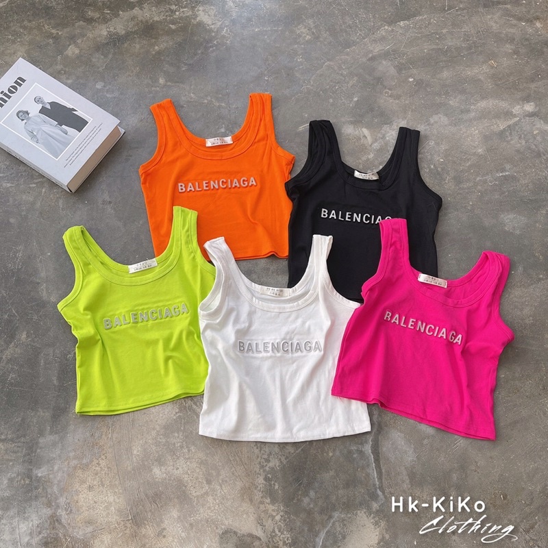 ÁO BA LỖ ÁO SÁT NÁCH croptop ba.LENCIAGA CHUẨN COTTON BOZIP LOẠI 1