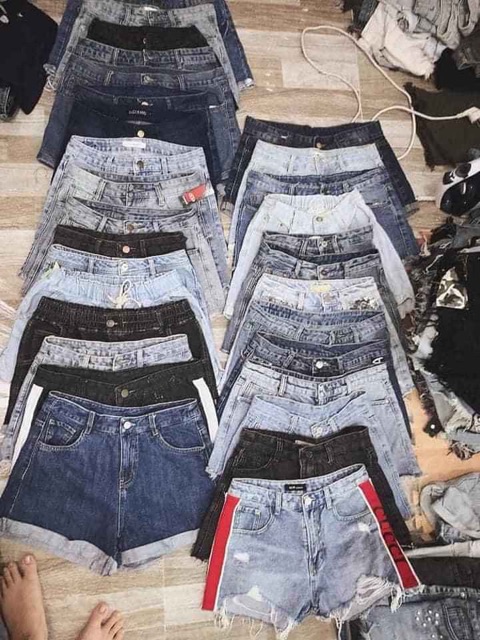 Quần short jean rách QC