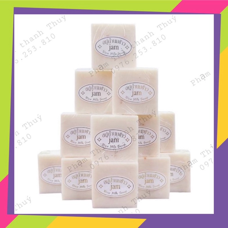 [FREE SHIP] 1 Bánh Xà Phòng Cám Gạo - Xà Phòng Trắng Da Thái Lan Jam Rice Milk - Soáp xà phòng cám gạo - Tổng Sỉ Toàn Qu