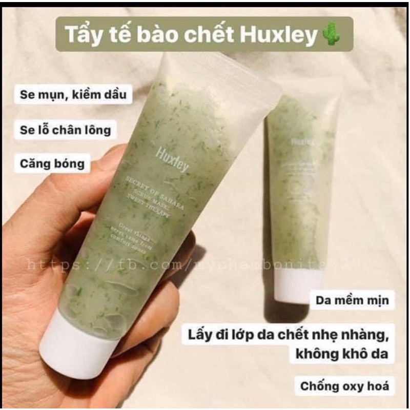 Tẩy tế bào chết Huxley, tẩy da chết mặt Huxley Scrub Mask Sweet Therapy 30g | BigBuy360 - bigbuy360.vn