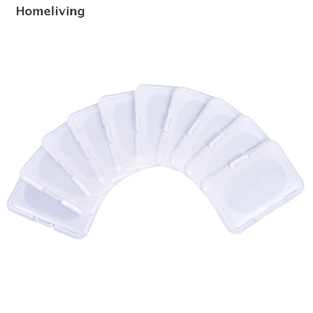 Bộ 10 Hộp Đựng Khăn Giấy Ướt Có Nắp Tái Sử Dụng Tiện Lợi Ốp