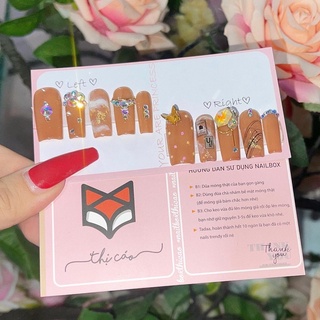 Móng úp form nhọn dài tone nâu thạch