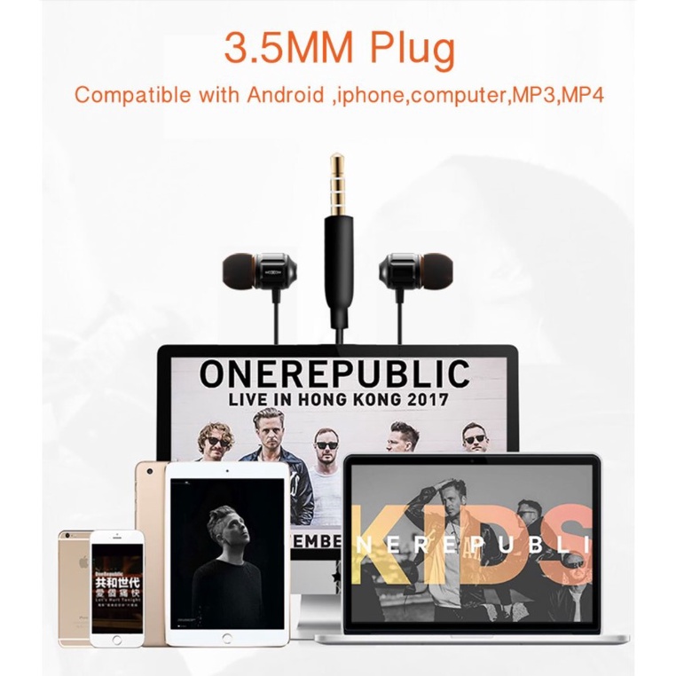 ⚡Flash Sale⚡Tai nghe nhét tai earphone Super Bass Moxom MH06 nghe nhạc EDM Remix chơi Faming esport jack 3.5mm