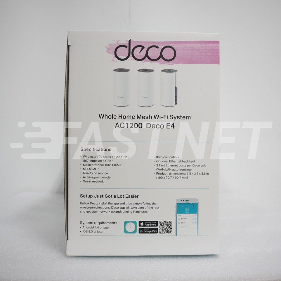 Hệ thống Wi-Fi Mesh Cho Gia Đình TP-Link Deco E4 Chuẩn AC1200