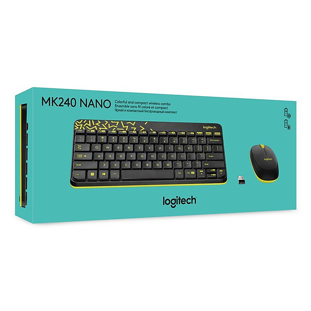 Bộ Bàn Phím Và Chuột Không Dây Logitech MK240 2016 - Hàng Chính Hãng