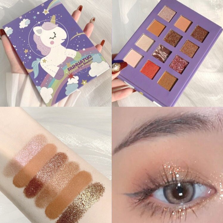 Bảng phấn mắt Ruhuatuo 12 ô hoạt hình Sena Beauty | BigBuy360 - bigbuy360.vn