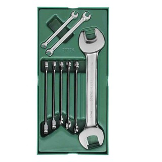 Bộ khay cờ lê 10 chi tiết: cờ lê vòng miệng Sata 09904
