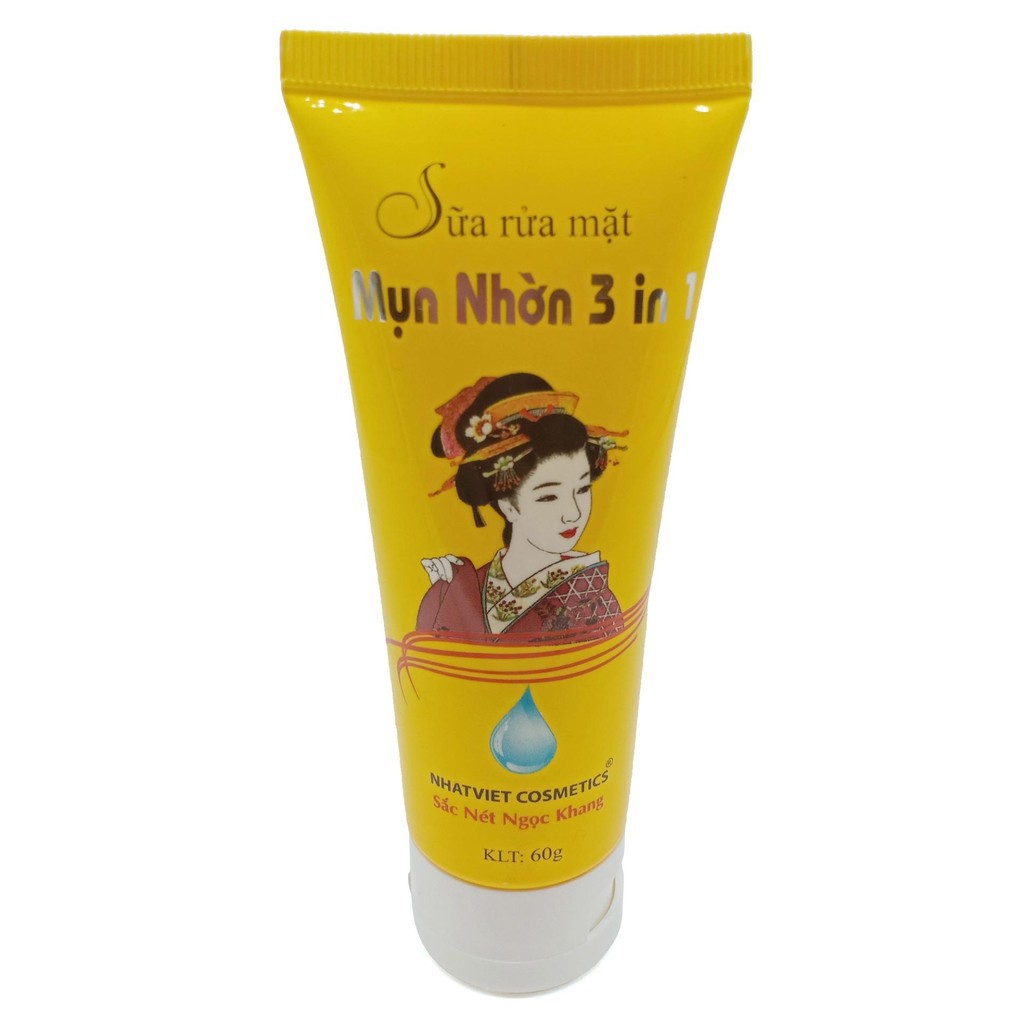 Sữa rửa mặt mụn nhờn 3in1 Sắc Nét Ngọc Khang 60g (Vàng)