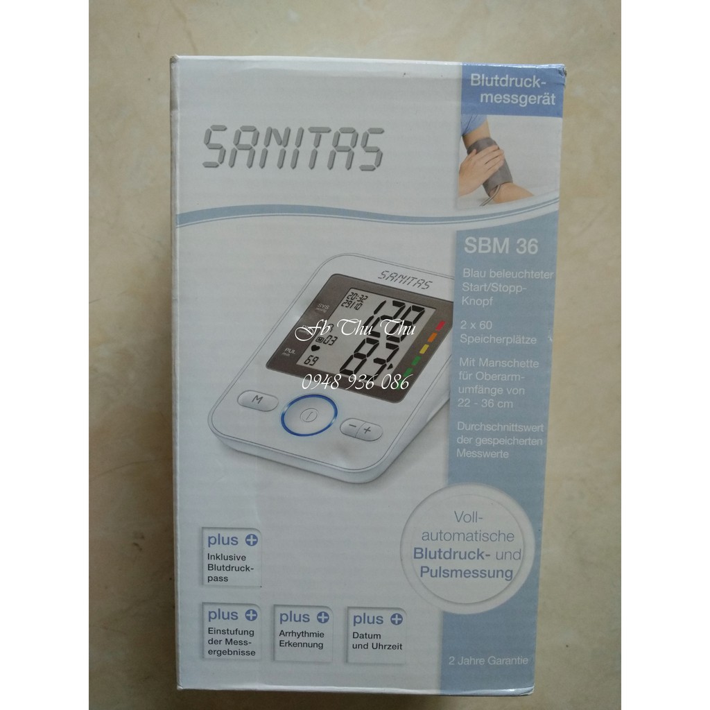 Các loại máy đo huyết áp dùng cho bắp tay SANITAS Đức