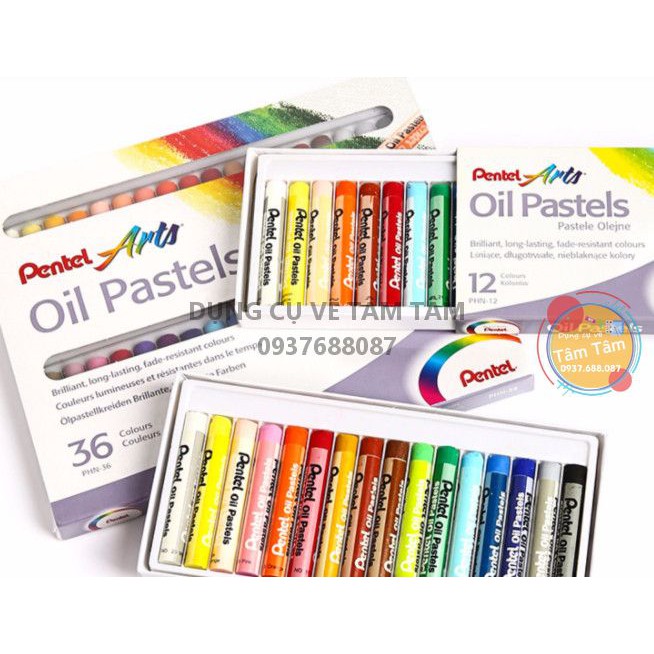 [ TÂM TÂM ]-SÁP DẦU PENTEL 25 màu - OIL Pastel PENTEL (#Sáp Tô Màu)-