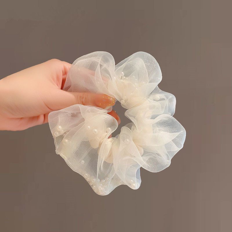Dây buộc tóc Haimeikang ren đính ngọc trai giả thời trang thanh lịch dành cho nữ